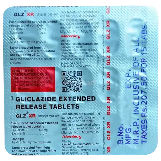 glz xr 30mg tablet 15's